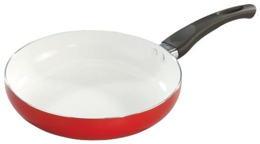 Red Ceramic Frying Pan