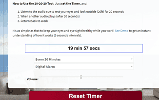 20-20-20 Rest Your Eyes App