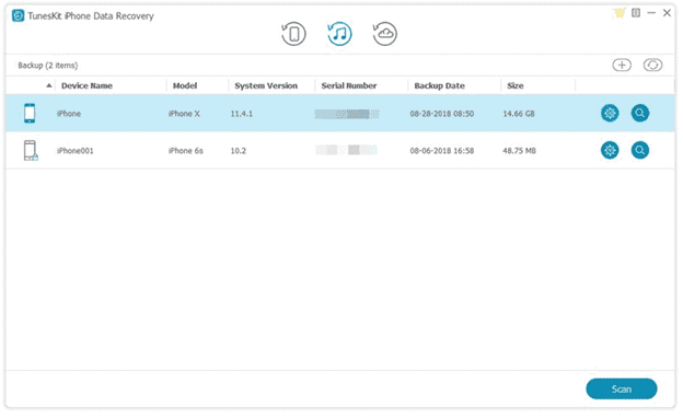 Tuneskit iPhone Data Recovery