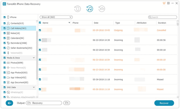 Tuneskit iPhone Data Recovery