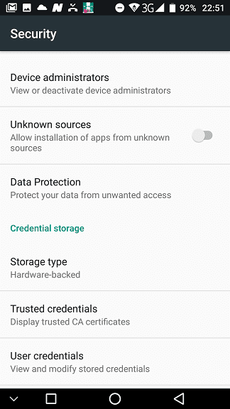 Unknown Sources in Android Settings