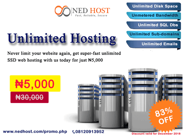 NedHost Introduces Super-fast Unlimited Web Hosting Promo