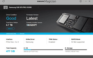 Samsung NVMe SSD problem