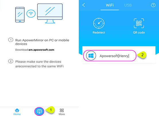 APowerMirror Wi-Fi Connection