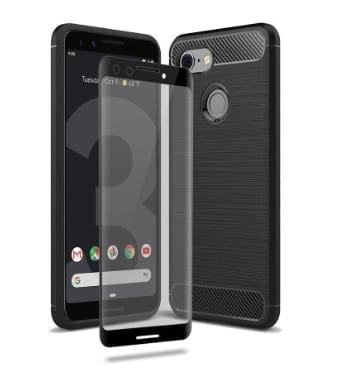 Olixar Sentinel Case and Glass Screen Protector for Google Pixel 3