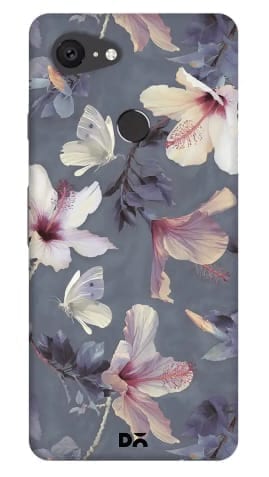 Butterflies and hibiscus flowers case cover for Google Pixel 3