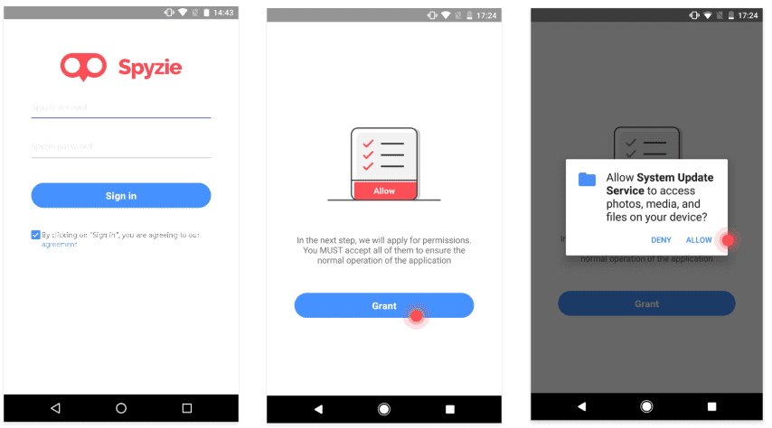 Spyzie Setup for Android