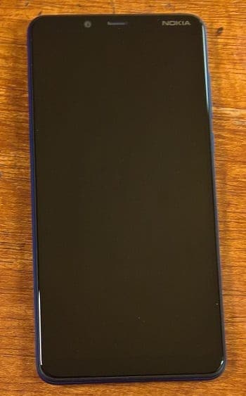 Nokia 3.1 Plus Front view showing the 8MP selfie camera