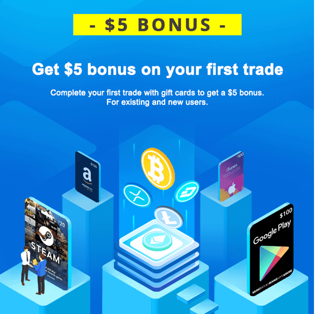CoinCola Now Allows You To Buy Bitcoin With A Gift Card And Provides $5 BTC Bonus For The First Trade