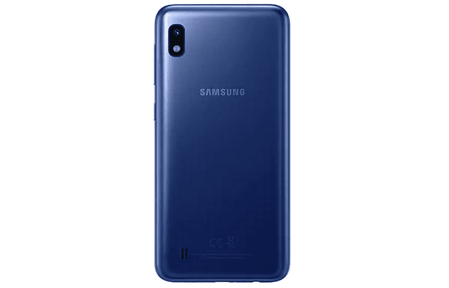 The rear of the Galaxy A10
