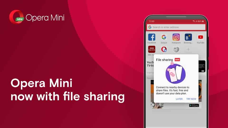 Opera Mini Becomes the First Browser to Introduce Offline File Sharing