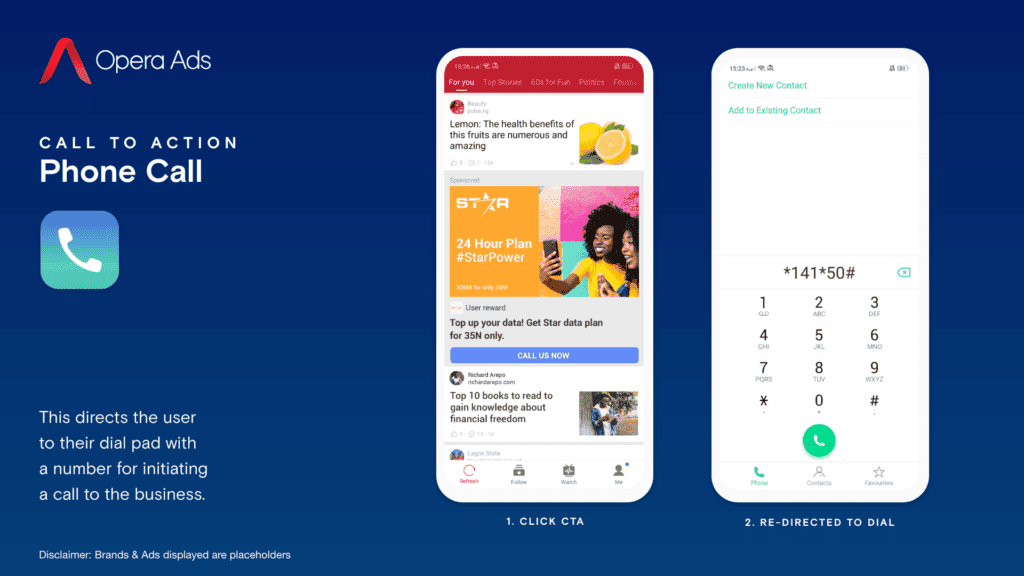 Opera Ads Calls