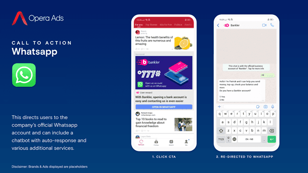 Opera Ads on WhatsApp