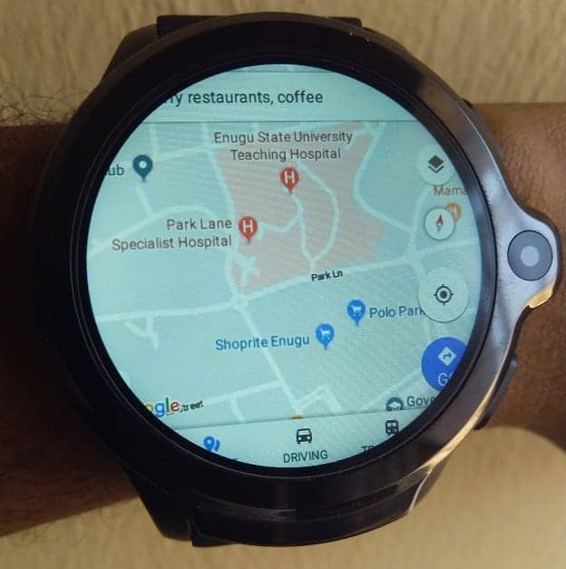 Some Apps don't fit well in the round screen of the watch like Google Maps