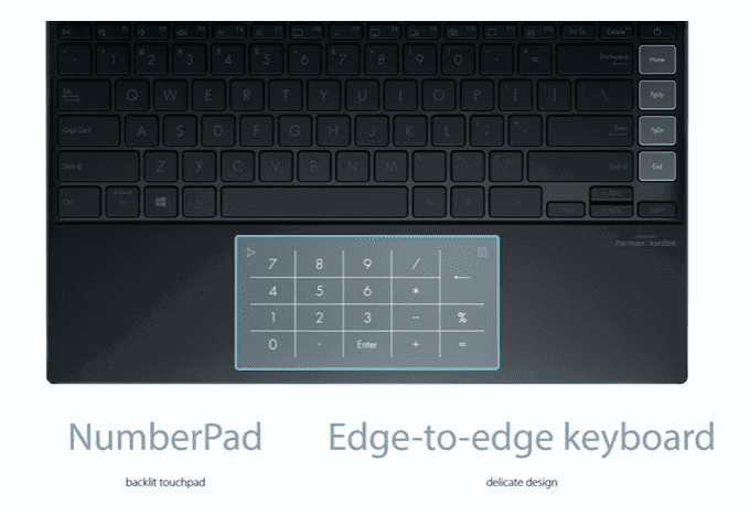 Edge to Edge Keyboard with ASUS NumberPad 2.0