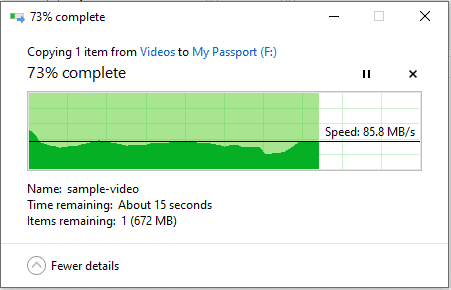 WD My Passport Write Speed Test