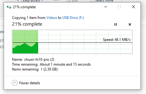 SanDisk Ultra Dual Drive USB Type C Write Speed Test