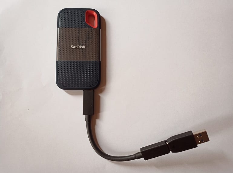 External SSD Conected with USB Type A