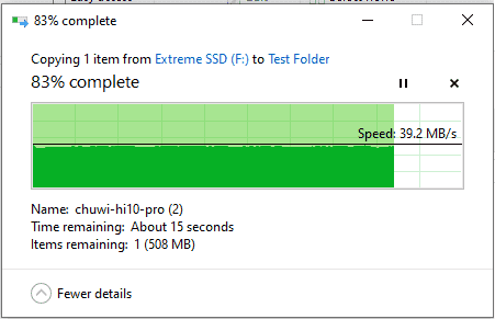 Read Speed of SSD