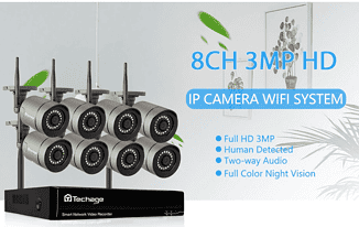 Techage 8CH 1080p HD Wireless CCTV Camera Security System