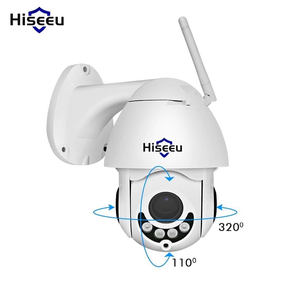 Hiseeu 1080P Wireless PTZ Speed Dome IP Camera