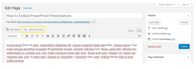 Embed PowerPoint in WordPress