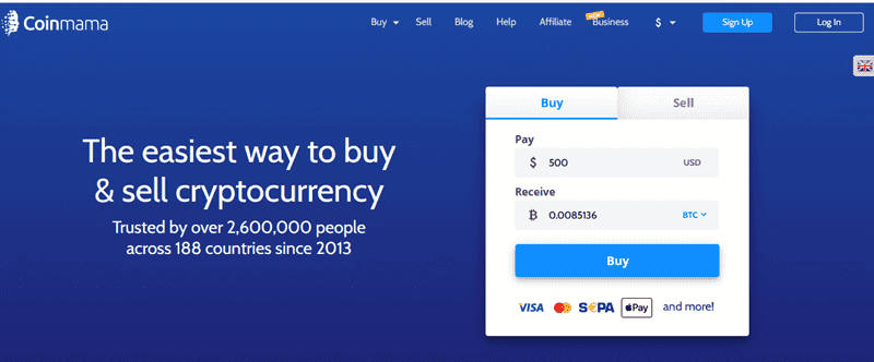 Coinmama: Buy and Sell Crypto
