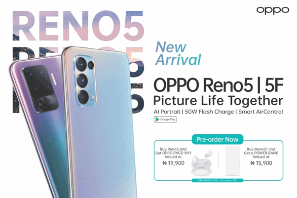 Pre-order Reno5 and Reno5 F