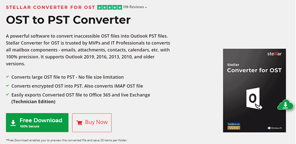 Stellar OST to PST Converter Software