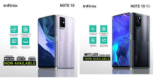 Infinix Note 10 and Note 10 Pro are now available