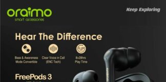 oraimo FreePods 3 Best TWS Earbuds