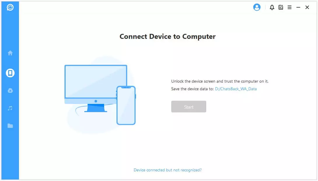 Connect Device to computer with ChatsBack