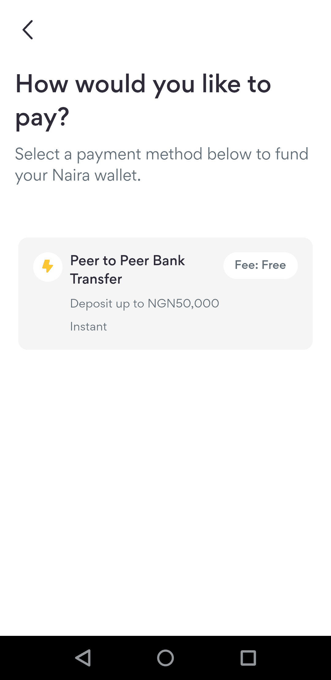 Peer to Peer Bank Transfer
