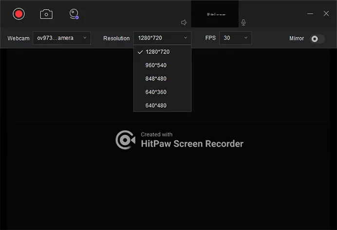 screen recorder for pc with webcam and audio – record webcam settings