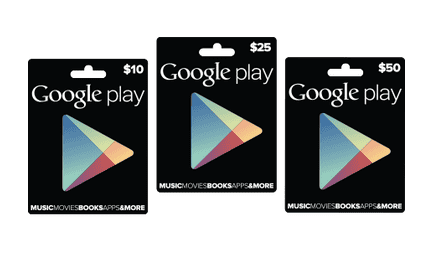 Google Play Gift cards