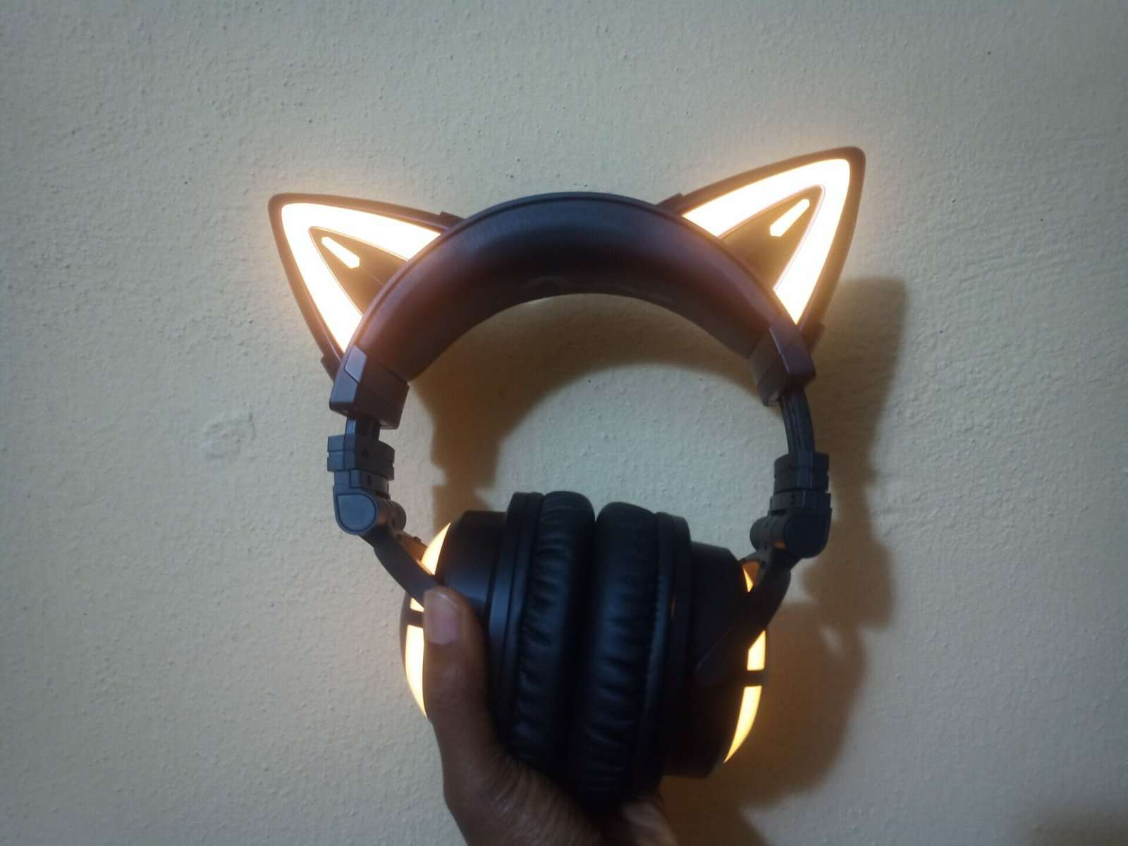 Cat Ear Headset with Orange Light