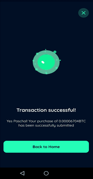 Bitcoin Buy Success