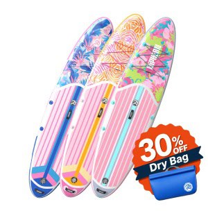 Colorful paddleboards