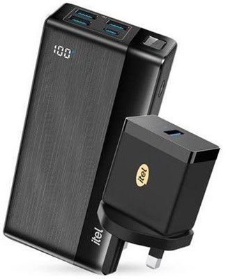 itel A1481 27000mAh, 22.5W Power Bank with itel 18W Fast Charger