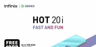 10GB Free Geniex Data Bundled with Infinix Hot 20i