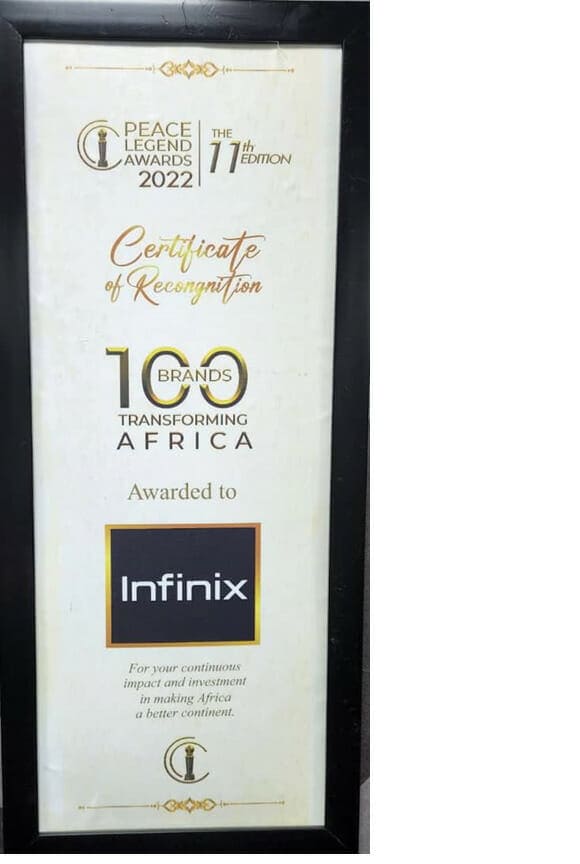 Infinix wins Award in 2022