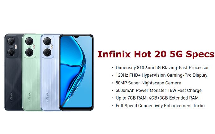 Infinix Hot 20 5G Specs