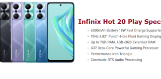 Infinix Hot 20 Play Specs