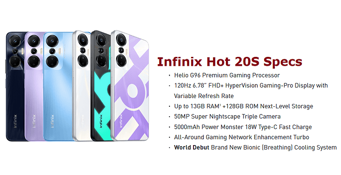 Infinix Hot 20S Specs
