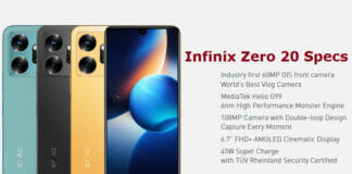 Infinix Zero 20 Specs