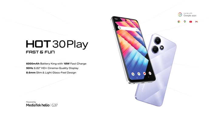 Infinix Hot 30 Play with Mediatek Helio G37