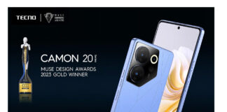 Tecno Camon 20 wins Global MUSE Awards 2023