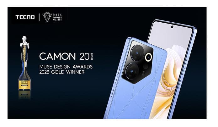 Tecno Camon 20 wins Global MUSE Awards 2023