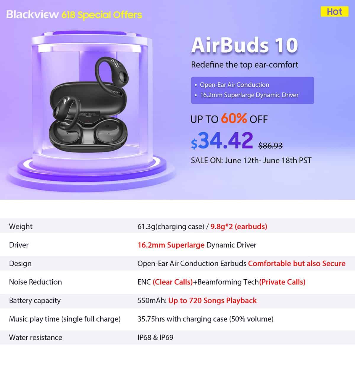 Blackview Airbuds 10 618 Special