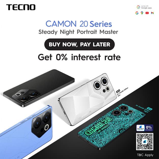 Tecno Camon 20 Series: Buy Now Pay Later